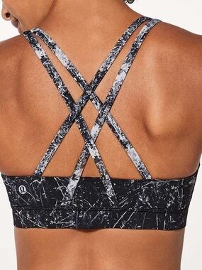 Lululemon Energy Bra Athletic Top in Black Women’s Size 6